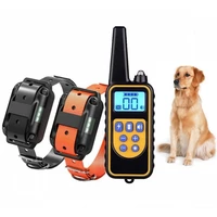 800m electric dog training collar waterproof rechargeable remote control pet with lcd display for all pet bark stop collars