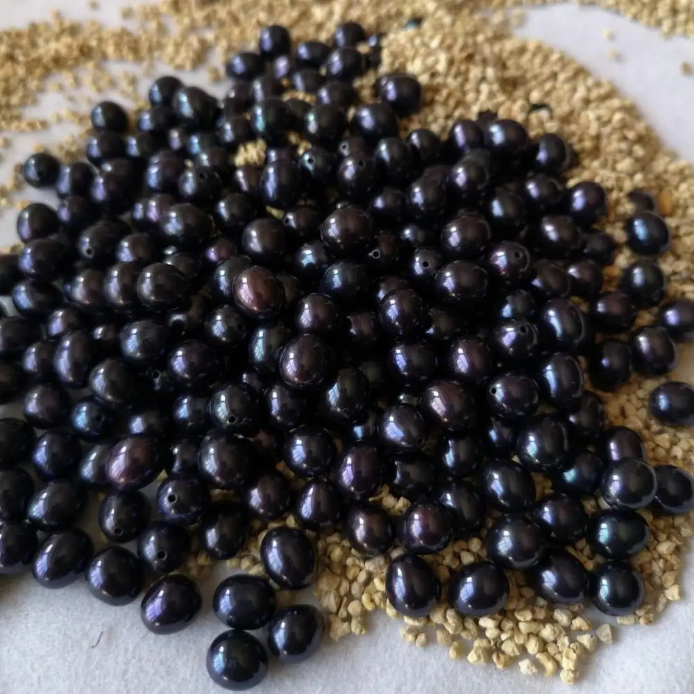 1 шт. натуральный пресноводный жемчуг с отверстием для половины отверстия 7 8