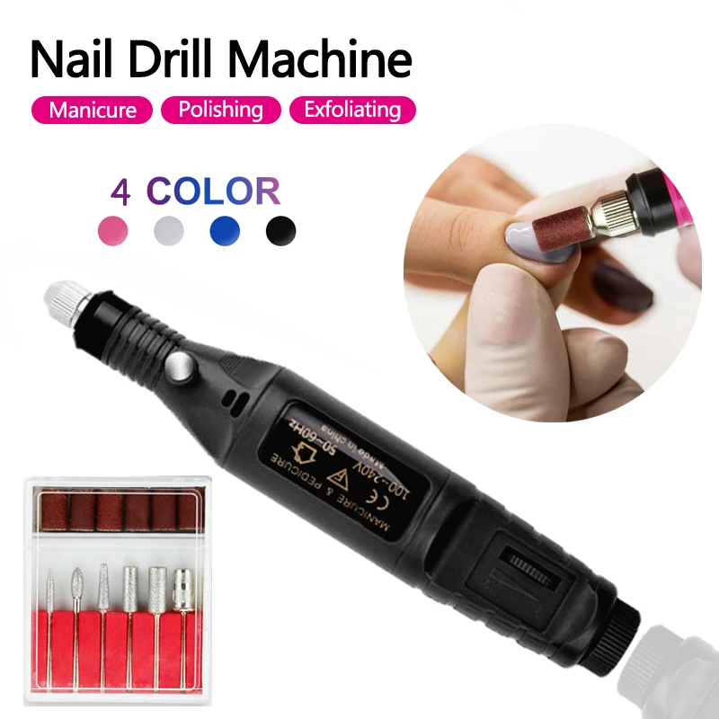 Профессиональная электрическая дрель для ногтей 1 набор 20000 ОБ/мин ручка дизайна