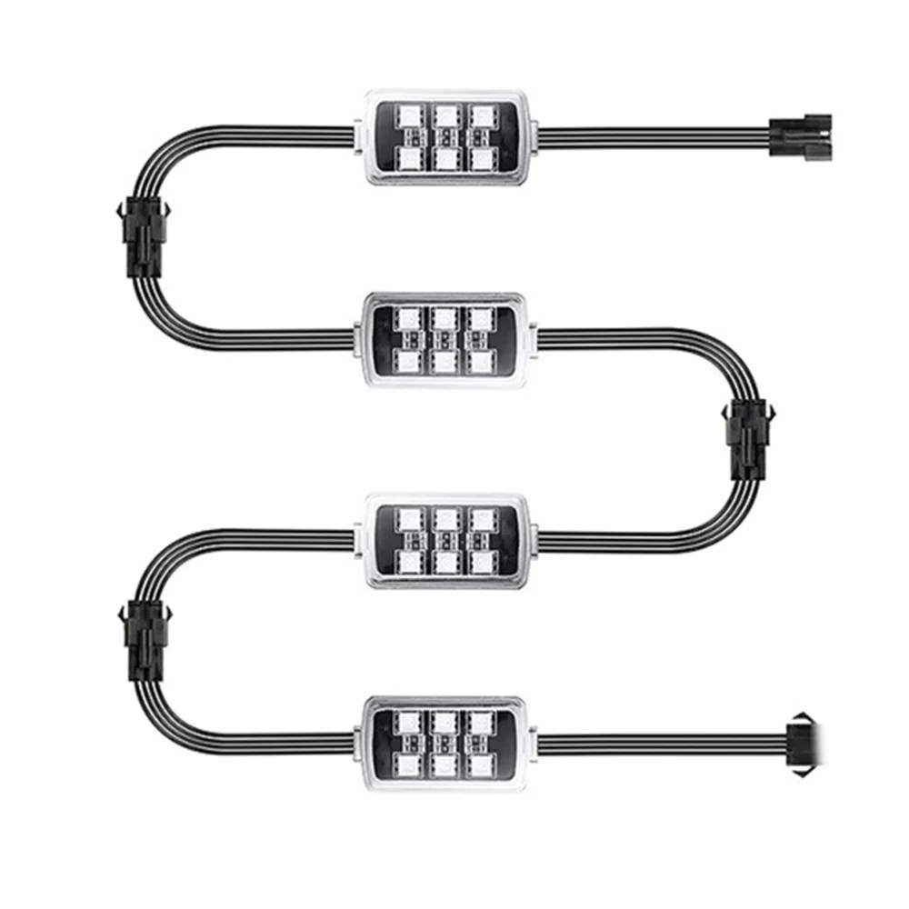 

1 to 4 Car Chassis Atmosphere Light RGB Waterproof Decorative Lamp Brake Light
