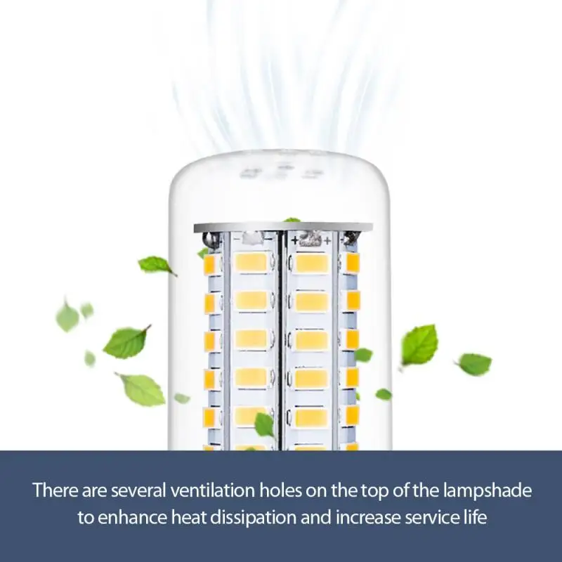 

220V E27 Led Corn Light Bulb Candle Lamp 24W 36W 48W 56W 69W 72W Chandelier Lighting Bulbs Household Energy Saving Bulb Tubes
