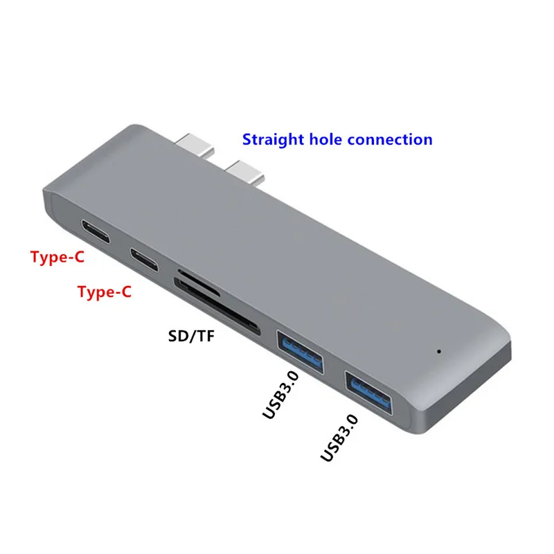 Концентратор для смартфонов type-C USB 3,0 с несколькими интерфейсами type-C PD Высокоскоростная зарядка для адаптера MacBook Pro Air huawei P20 Pro