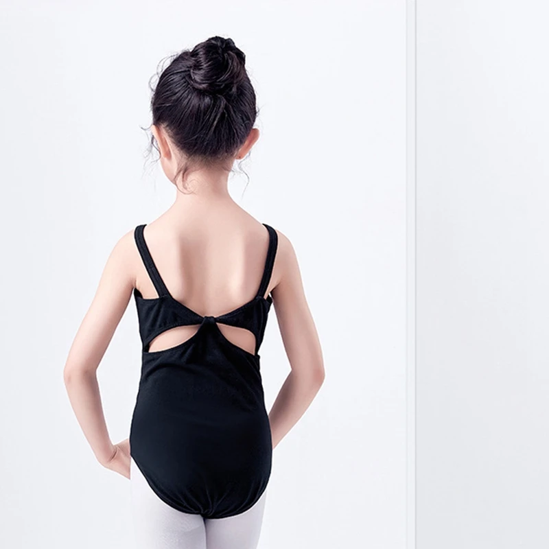 Танцевальная одежда Детские балетные костюмы для занятий танцами девочек Черная