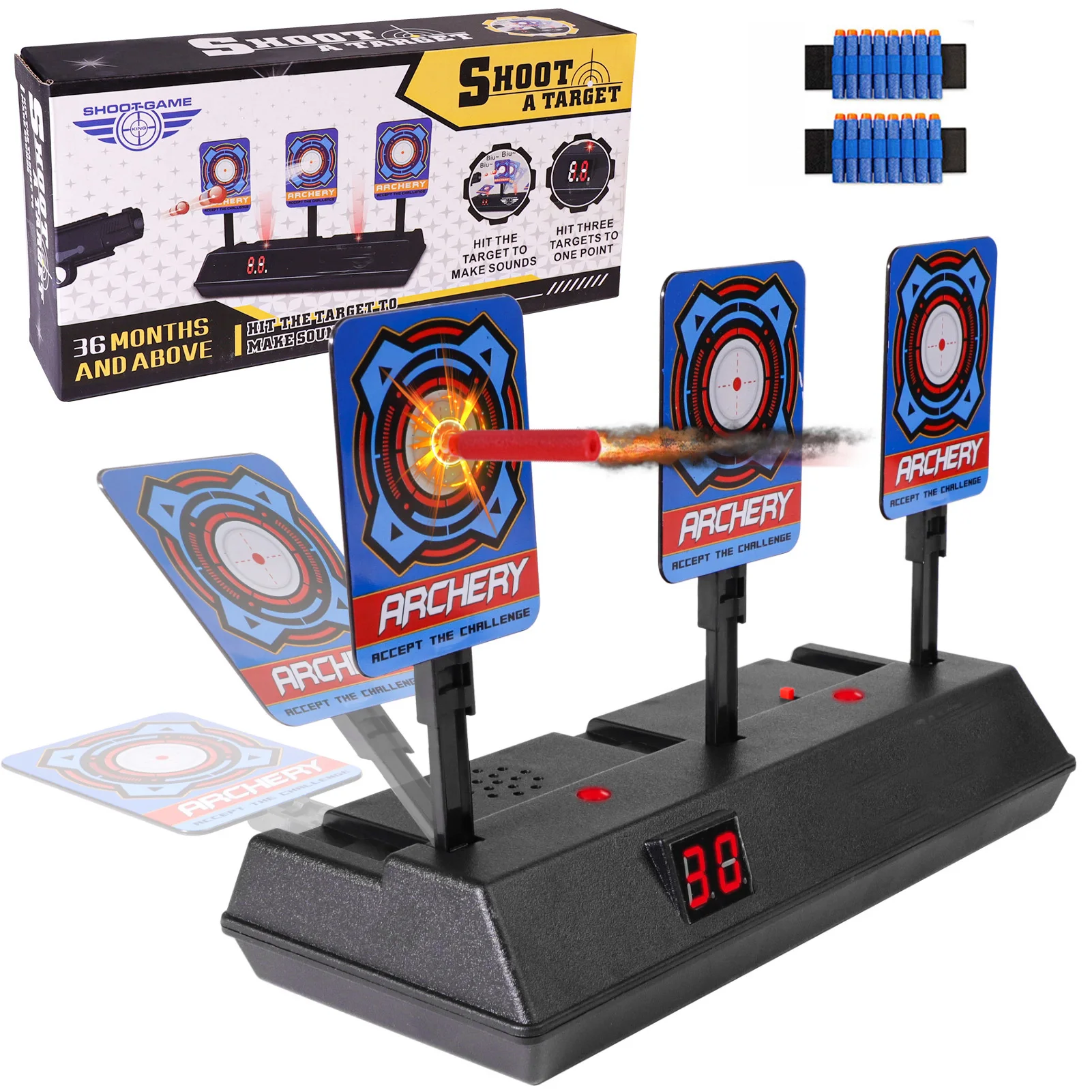 

Электрическая мишень с автоматическим сбросом для игрушек Nerf для бластера Nerf, гелевые шарики бластера, пистолет, игрушечные детали, высокая...