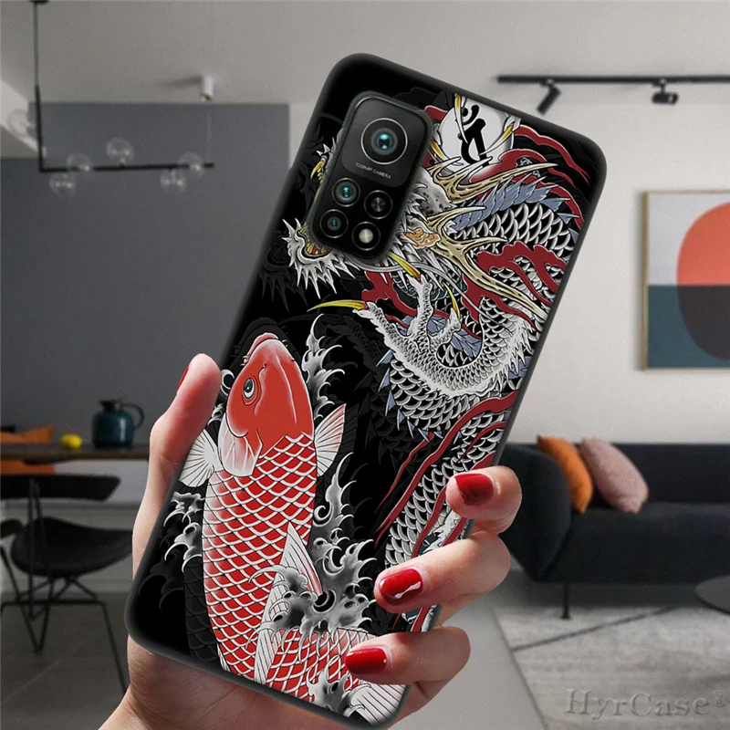 Силиконовый чехол с китайским драконом для Xiaomi Mi 10T Lite Redmi Note 10 10S 9S 7 8 9 Note9 Pro 8T 9C -