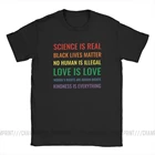 Мужская футболка Science Is Real Women's Right Are Human, хлопковые футболки, женская футболка для геев, ЛГБТ, лесбиянок, топы размера плюс