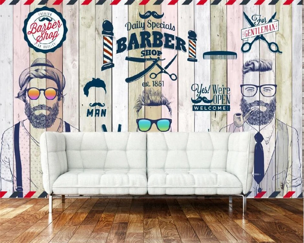 Papel tapiz 3d personalizado, mural retro nostálgico, tendencia, tienda de ropa, pared...