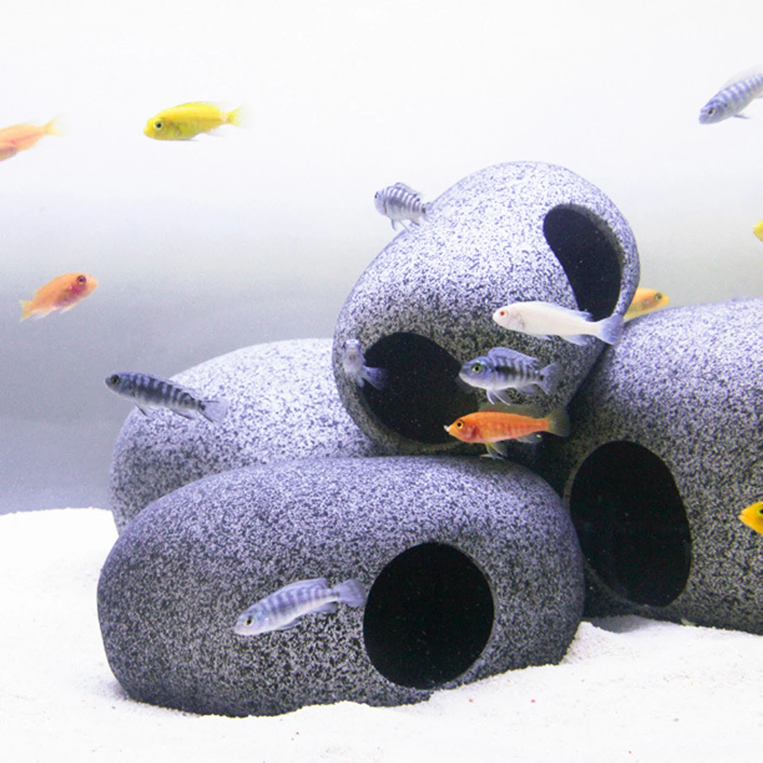 

Cichlid Stone Cave Aquarium Fish Tank Pond Decoration Ornaments Farming Shrimp Fish Tank Landscaping Decoration Spawning Cave