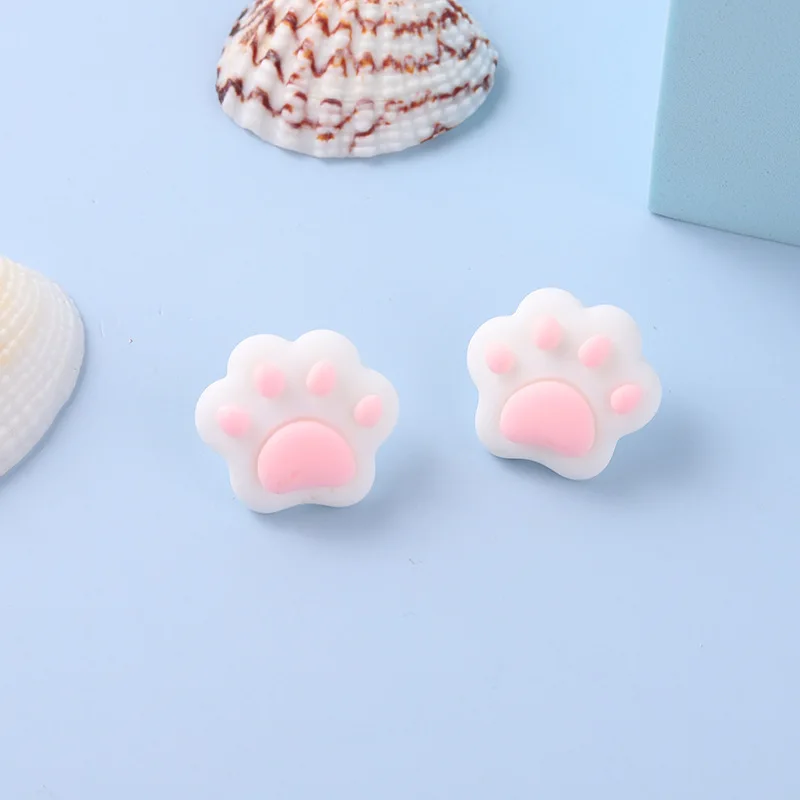 

Dog Paw Pin Plastic Clay Pink Cat Kitten Puppy Footprint Brooch Lapel Pin Badges Animal Jewelry Gift for Pet Lover