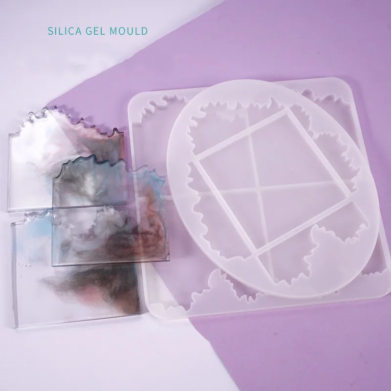 Необычная силиконовая форма сделай сам Настольная чашка четыре блока овальная