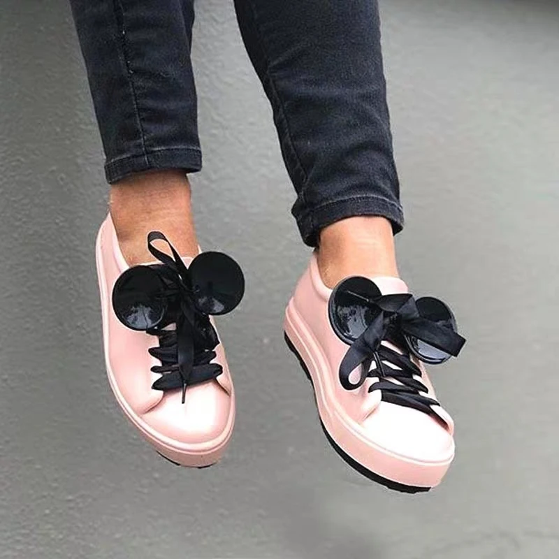 Melissa Mickey Minnie/Новинка Женские сандалии на плоской подошве Брендовая обувь для