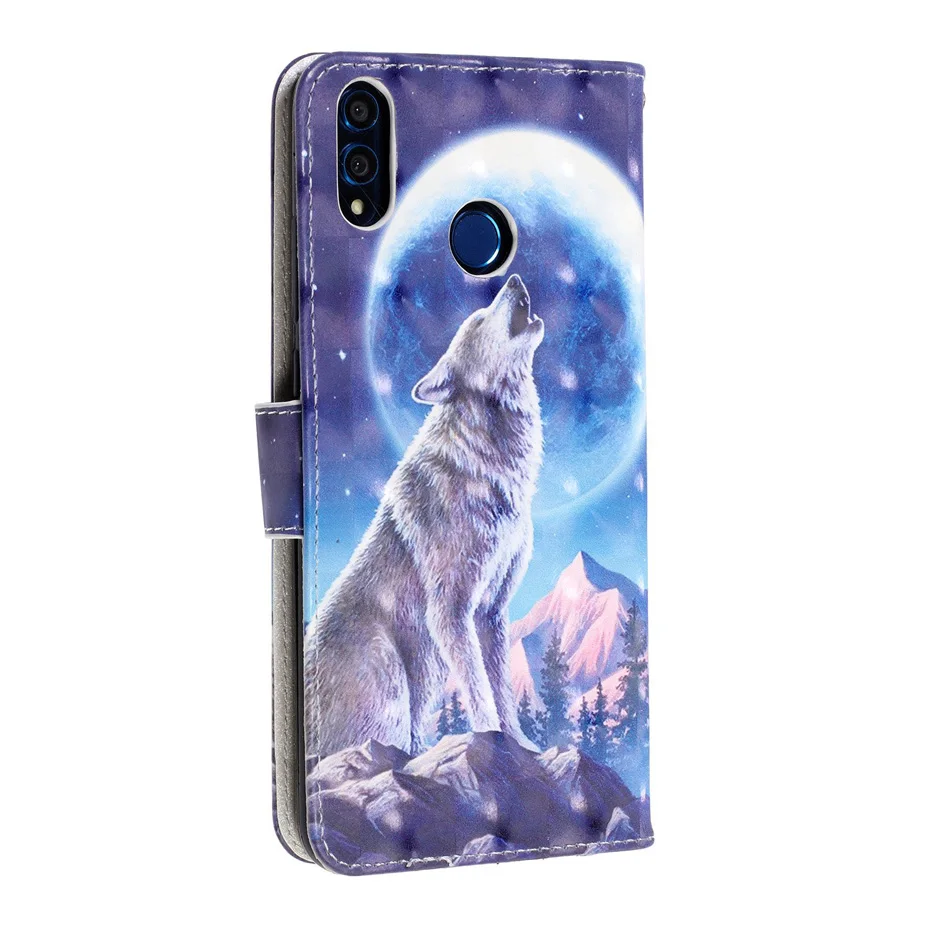 3D мягкий чехол-бумажник из ТПУ для huawei Honor 20 pro 10 lite, откидной Чехол для мобильного телефона s на Honor 10i 8A 8S 8X 7A PRO 7S 7C, кожаный чехол-книжка