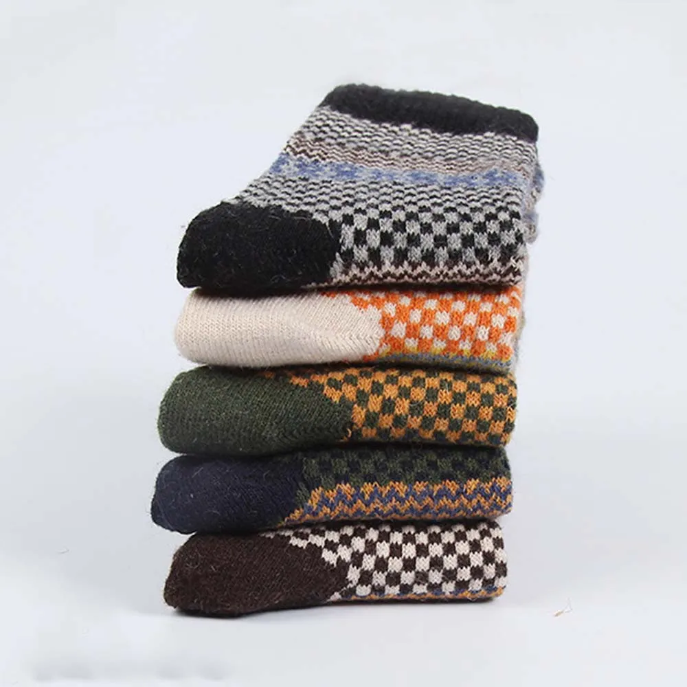 Повседневные мужские носки мягкие толстые кашемировые повседневные шерстяные