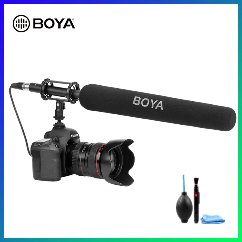 

BOYA BY-PVM3000L Shotgun Microphone 30° Supercardioid Electret Condenser Mic for DSLR Camera Camcorder Audio Recorder Interview