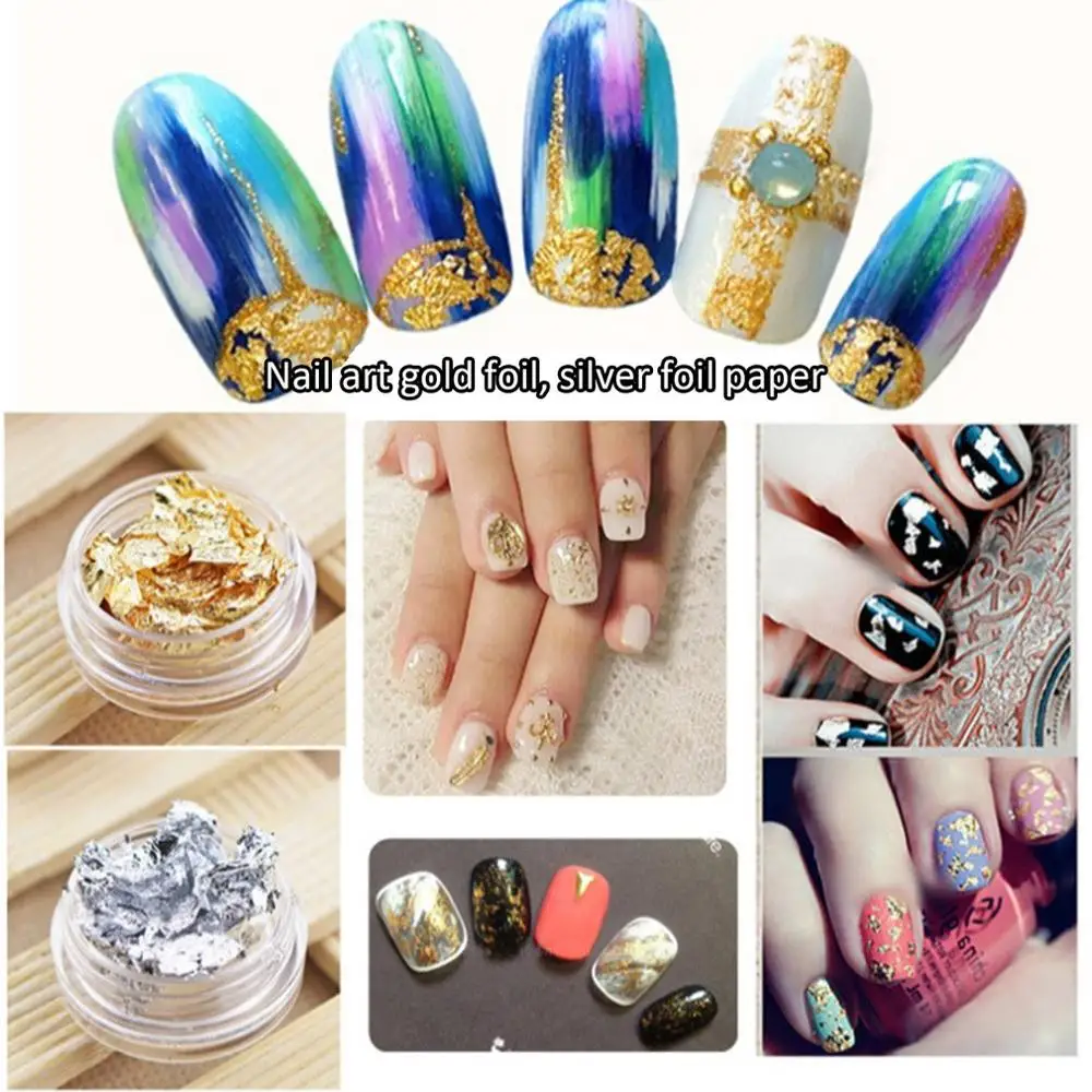 Фольга для дизайна ногтей бумага неправильный алюминиевый стикер украшения