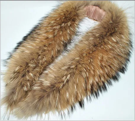 Зимний воротник из натурального меха енота Женское пальто для шарфов Новый