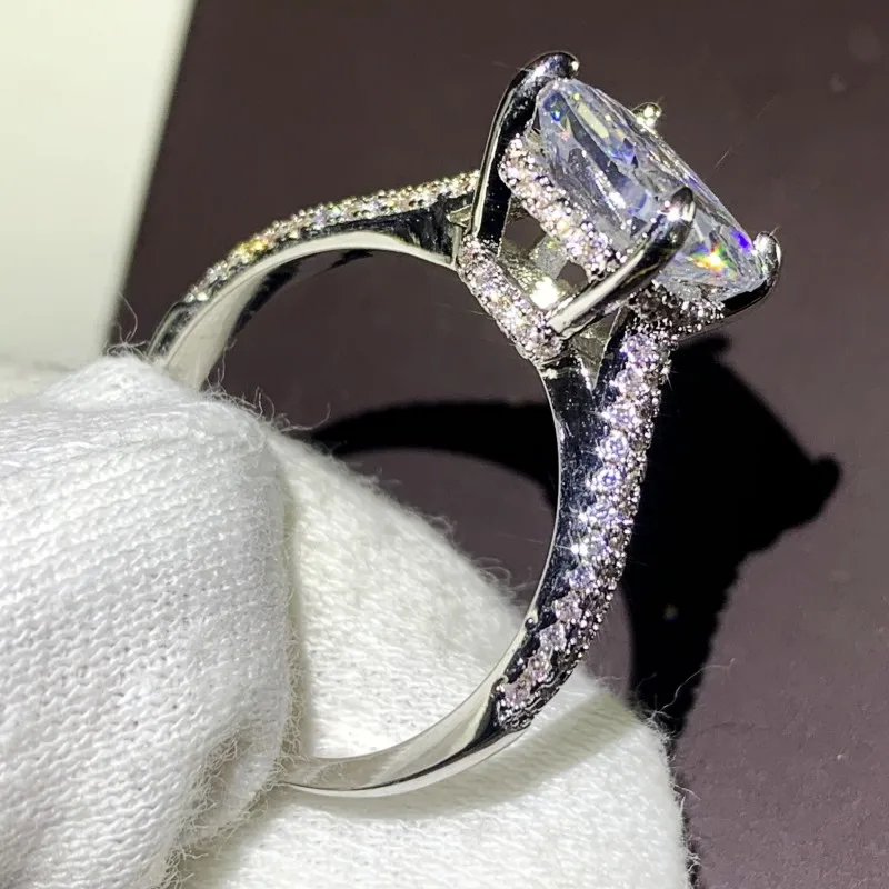 Сверкающее роскошное ювелирное изделие из стерлингового серебра 925 пробы