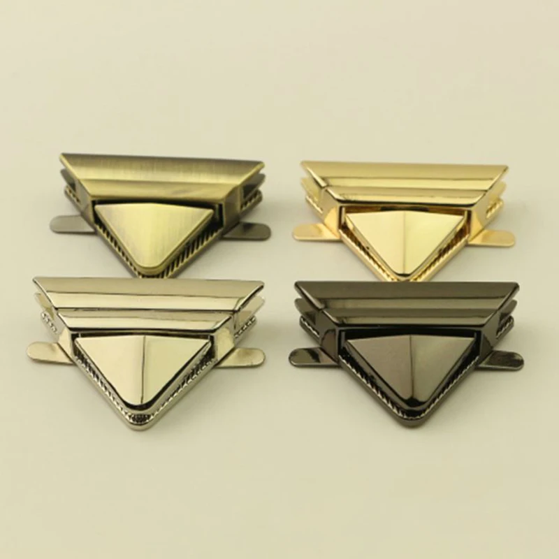 

Металлический треугольный замок с кнопкой, 1 шт., для самостоятельной сборки сумок, сумок, аксессуаров