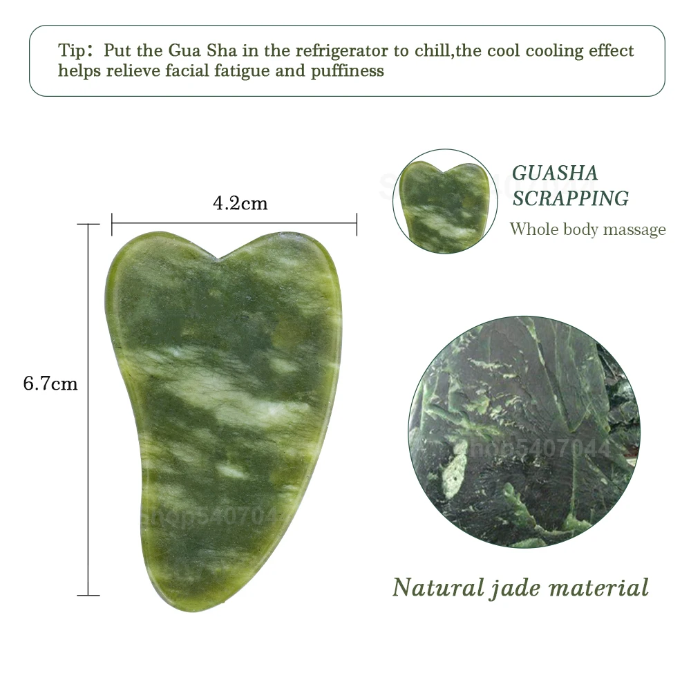 Натуральный нефритовый массажер для лица Gua sha скребковая доска Guasha Меридиан