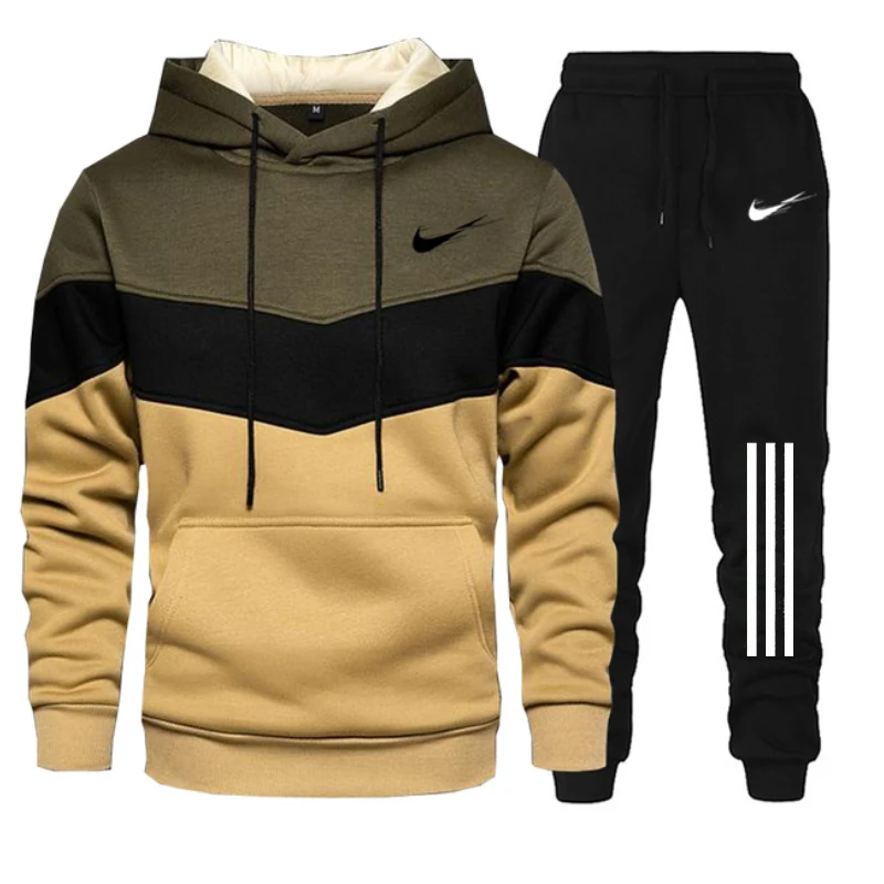 

2021Men's New Brand Printed BMW Autumn And Winter Sports Leisure Fitness Suit With a HOODIE Sweatshirt And Pants Men's Sports