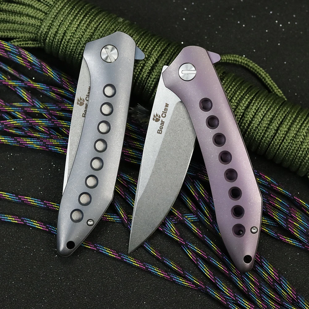 Складной нож Медвежонок Летающая акула лезвие S35VN рукоятка из титанового сплава