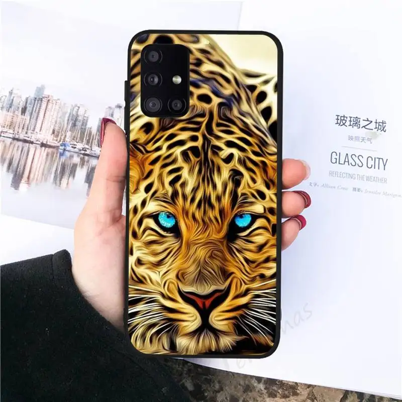

Animal Lion Tiger Funda Phone Case black For Samsung galaxy S 21 20 10 8 A 51 71 50 21s 70 40 20 20e note 10 plus Ultra 5g fe