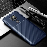 For Motorola Moto Play Case Carbon Fiber Soft TPU Protective Back Cover for Moto Plus Power Silicone Bumper Phone Cases