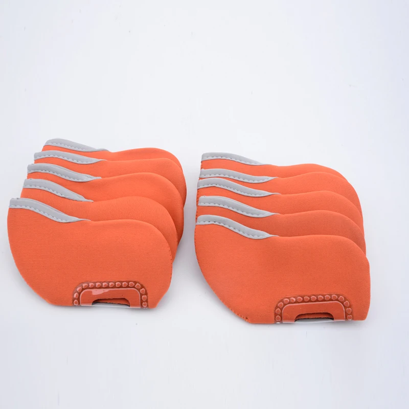 10 шт./компл. простая клюшка для гольфа Железная Голова Чехлы Защитные чехлы для головки защита царапин Путешествия Мягкий Прочный неопрен крышка