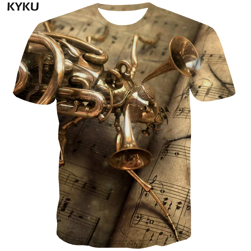 Футболка мужская в готическом стиле повседневная тенниска с 3d рисунком