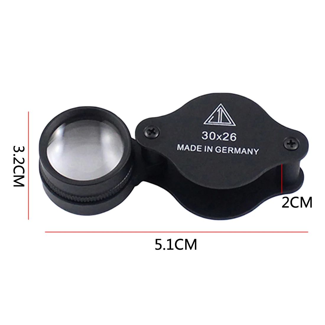 

Hot Sale 1PC 30x26mm Optical Jeweler Loupes Glass Magnifier Magnifying Glass Microscope For Coins Jewelry Stamps Lupe