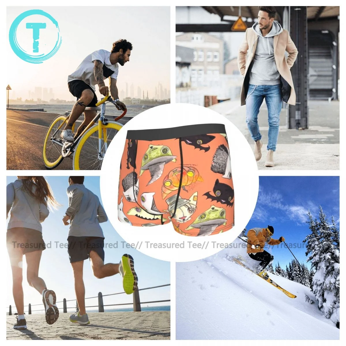 

Dracula Underwear Teen Sublimation Cute Trunk Pouch Trenky Polyester Boxer Brief