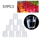 50 шт 30 мл пластиковые одноразовые стаканы для стрелок одноразовые прозрачные пластиковые стаканы для стаканчиков портативные стаканы