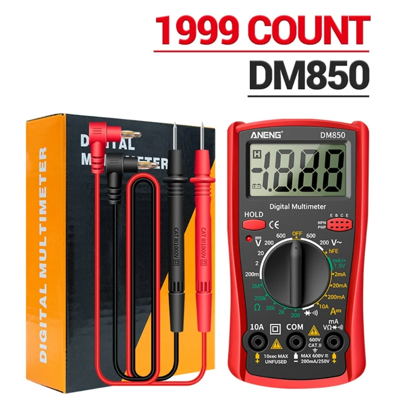 

A-neng Dm850 Automotive Multimeter True Rms Smart Voltmeter Pliers Amper Capacimeter Electric Tools Non- Contact Voltage C5AD