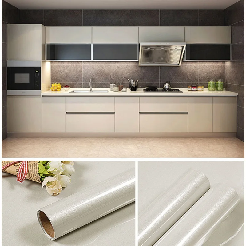 3M light gray 3 м/5 м розовая краска Водонепроницаемая виниловая декоративная пленка самоклеющиеся обои рулон для кухонной мебели наклейки ПВХ домашний декор - Цвет: 3M light gray