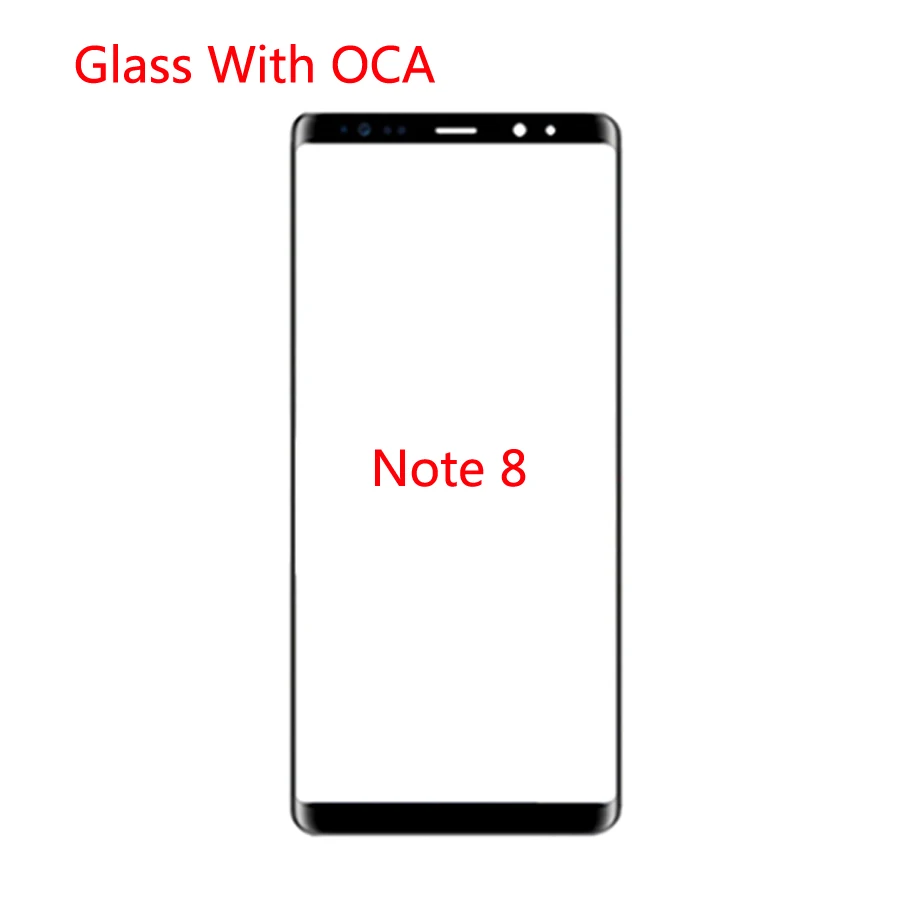 ЖК Передняя стеклянная линза с сенсорным экраном OCA клеем для Samsung Galaxy Note 8 N950 N950F 9