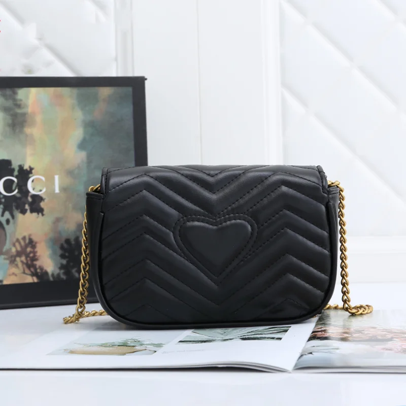 

Marmonte Love Chain Bag Double G Dionysian Bag Wave Mini One-Shoulder Cross Classic Mini GG Bag for Women Luxury Brand Handbags