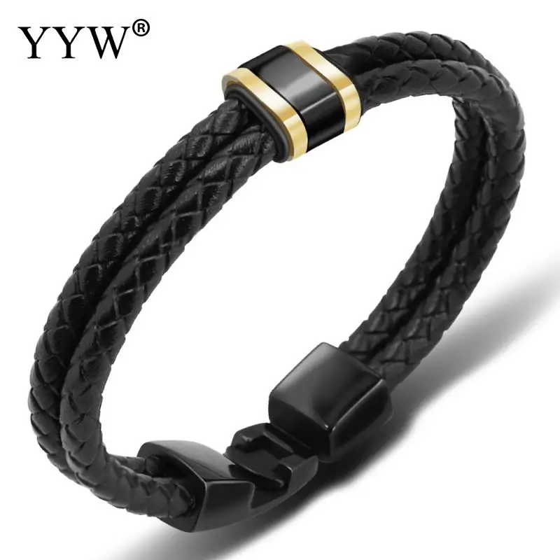 

New Fashion PU Braided Leather Bracelet Men Bracelet for Women Jewelry gift Multilayer Leather Clasps Charm Bracelet