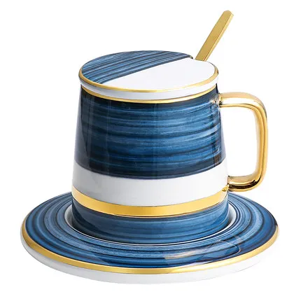 Простая кружка с крышкой и ложкой креативная индивидуальная трендовая