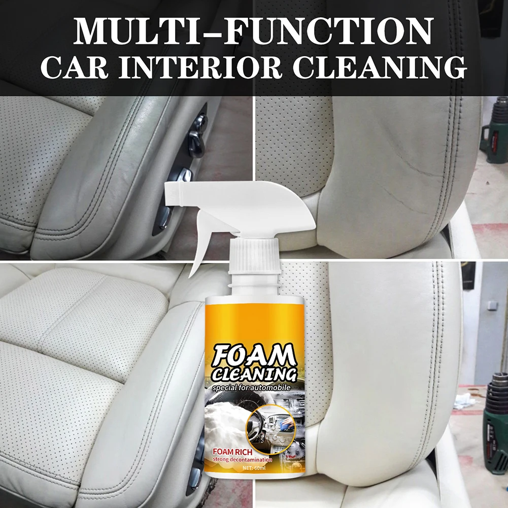 

60ML/120ML Multi-purpose Foam Cleaner Cleaning Agent Automoive Car Interior Home Foam Cleaner Home Cleaning Foam Spray