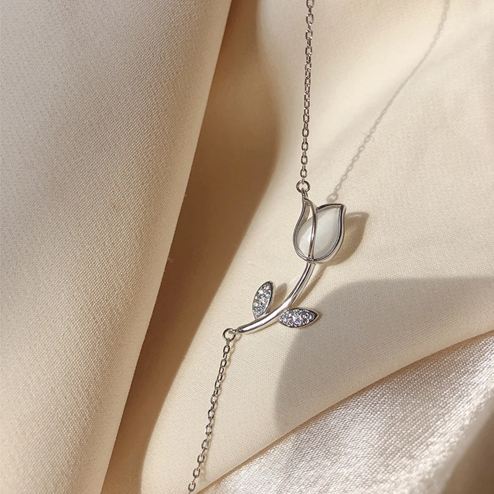 В Корейском стиле с цветком из опала цепочка кулоном браслеты подвесками