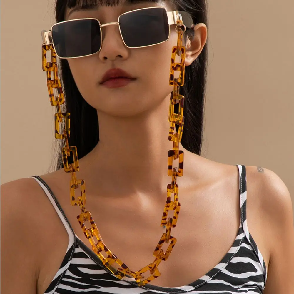 

Fashinn Acrylic Eyeglass Chains for Women Leopard Glasses Chain Strap Glasses Holder Cute Acetate Sunglass Chain Necklace