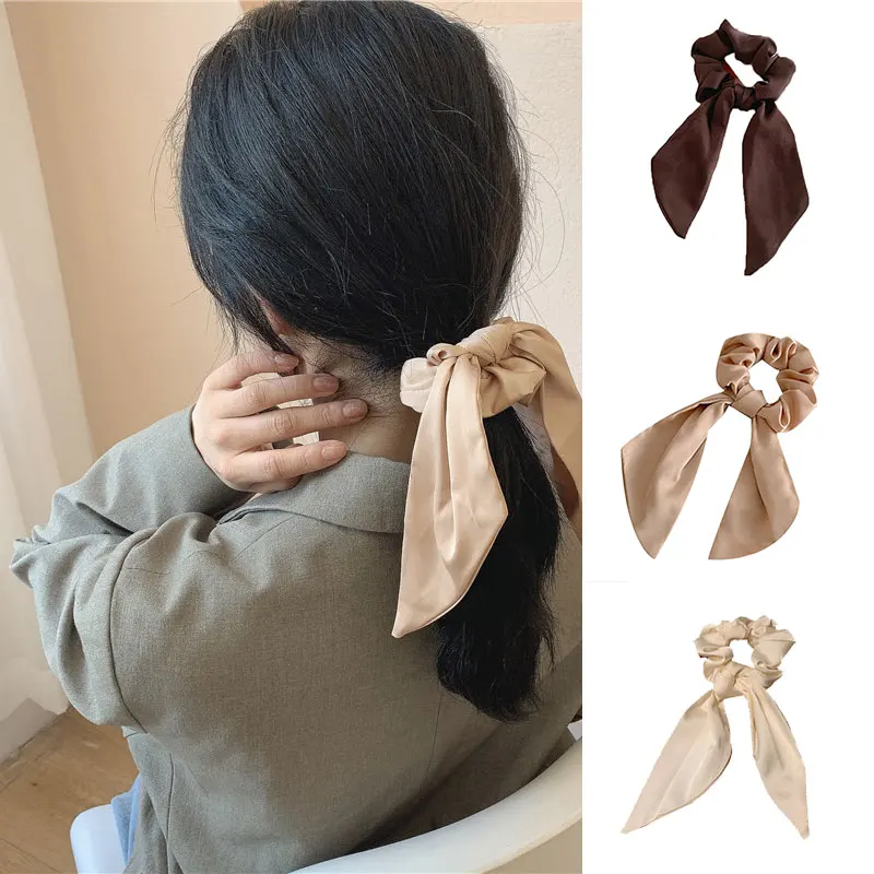 

Bow Ribbon Hair Rope Bow Streamers Hair Ring Elastic Hair Bands Ponytail Hair Ties Knotted Hair Scrunchies Hair Accessories