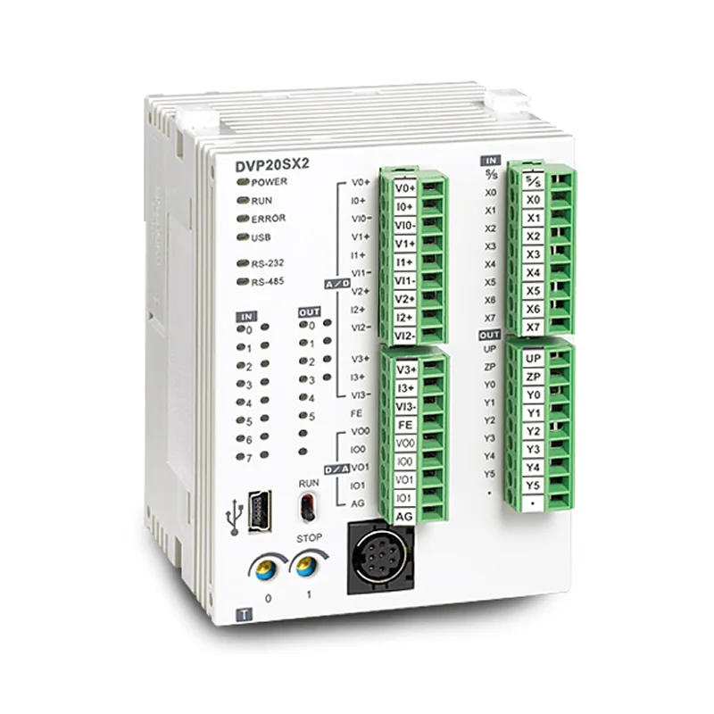 Оригинальный Delta DVP20SX211S PLC 24VDC транзистор (NPN) выходной модуль аналоговый в коробке