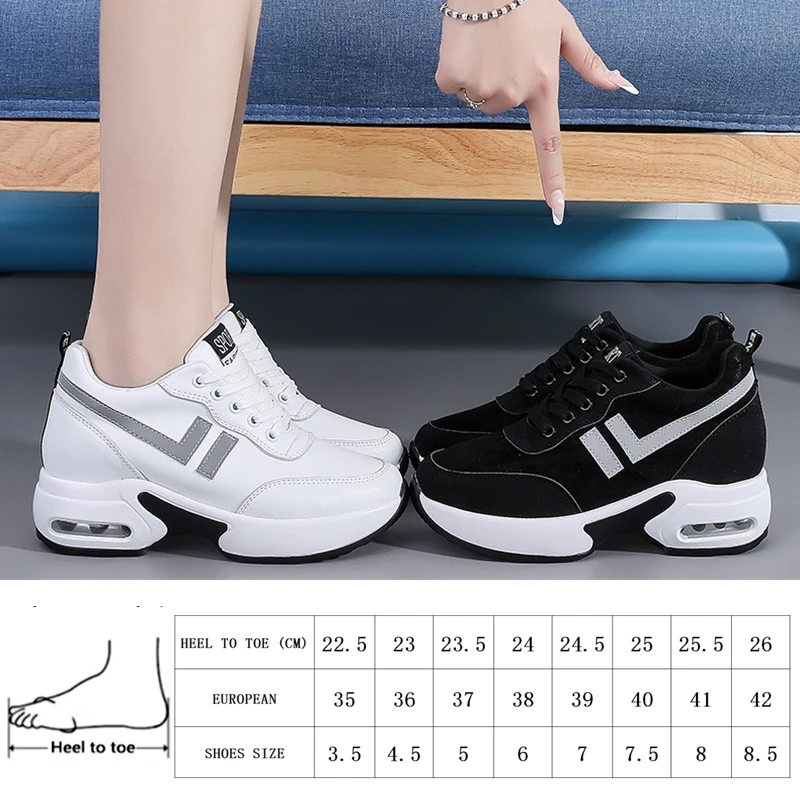 

Brand PU Cushioning Sneakers Women Ladies Casual Walking Shoes Chaussure Sport Femme Zapatillas Mujer Size 35-40 Four Seasons