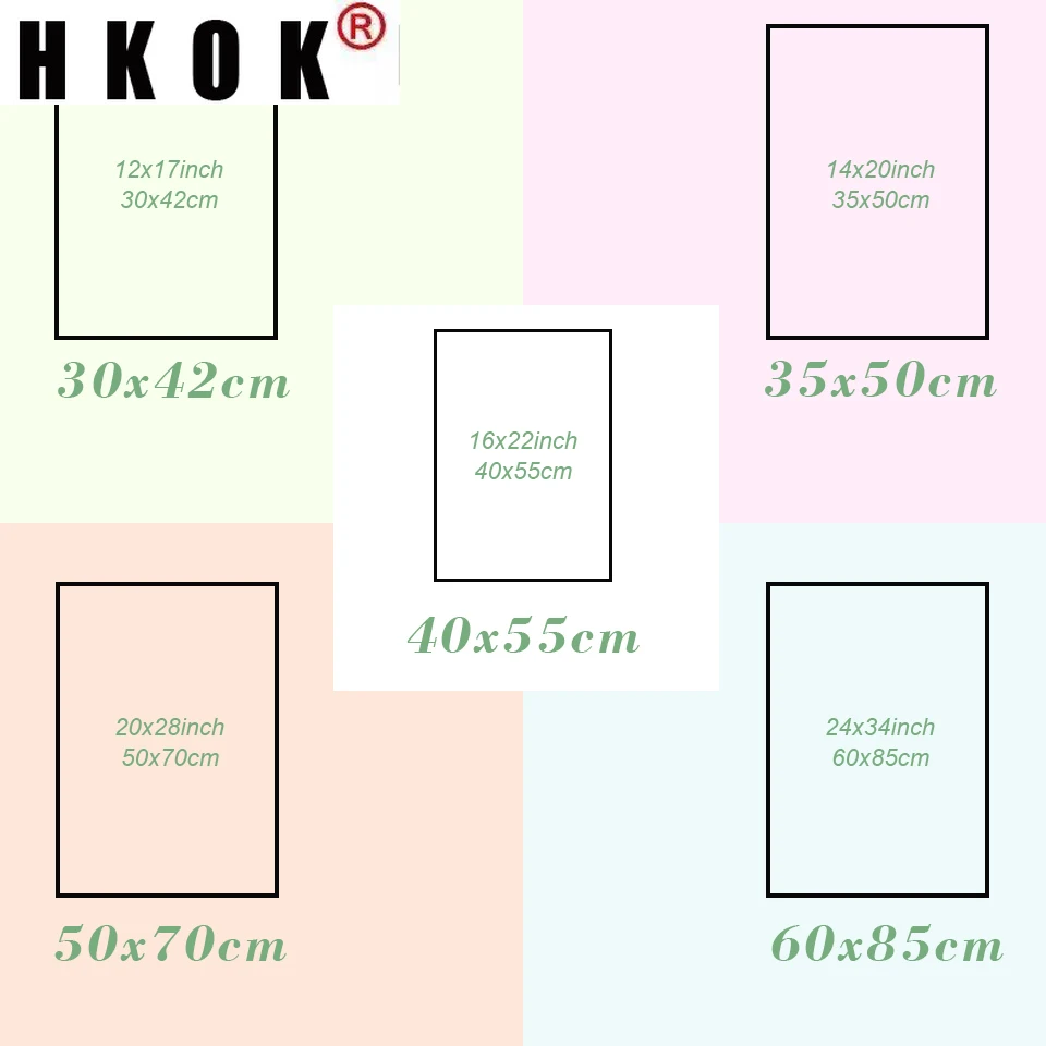 HKOK абстрактная Canva картина печатный плакат Кварцевые часы Роскошный богатый