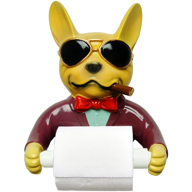 Креативный держатель для туалетной бумаги с милым животным щенком бумажных