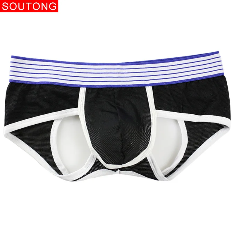 Сексуальное мужское нижнее белье с u-образной выпуклой сумкой хлопковые стринги