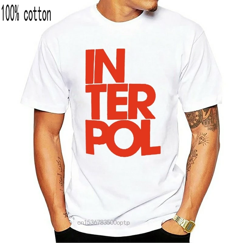 Официальный Интерпола наборный логотип футболки El Pintor поверните яркая подсветка