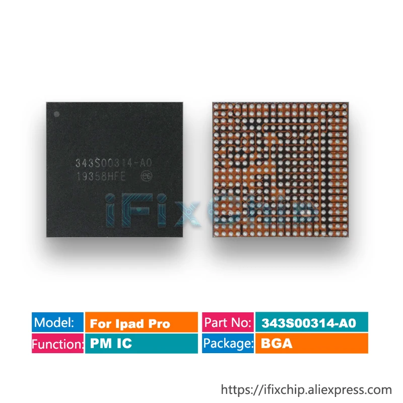 

1-5pcs/lot 343S00314 For iPad 7th Pro 10.5 Power IC 343S00314-A0 A2197 A2200 A2198 PMIC Chip A1701 A1709 A1852 Main PM IC Chip
