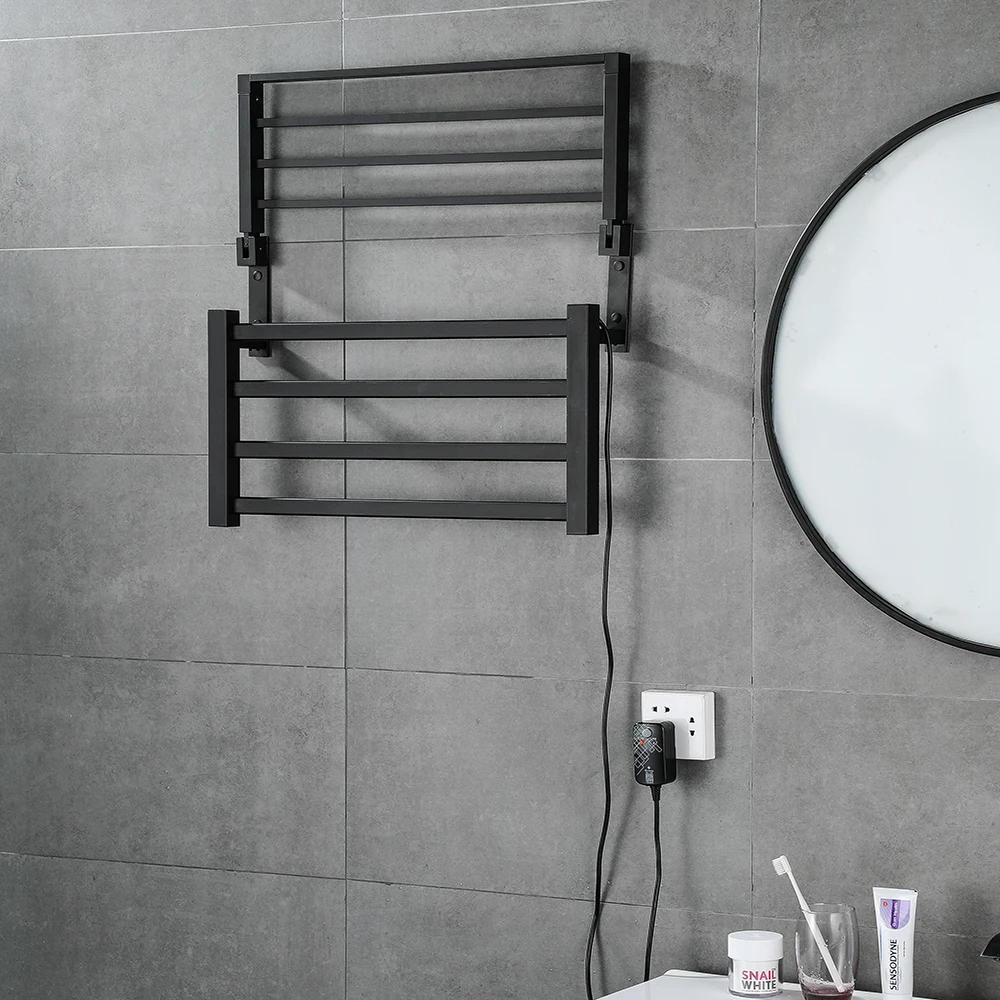bathroom electric bath towel warmer heating towel shelf rack towel dryer shelf heated towel rack for bathroom accessories free global shipping